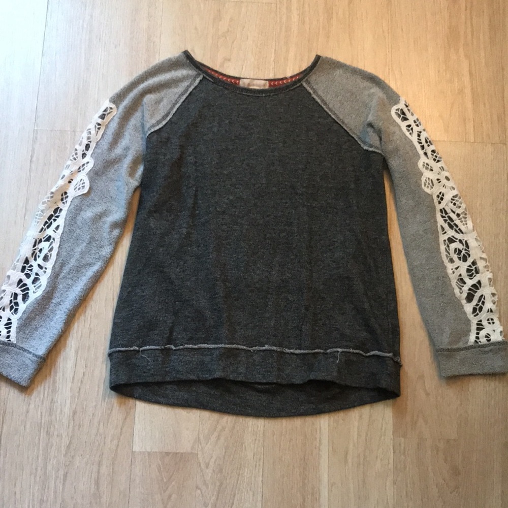 Altar'd Sate Gray Crewneck Sweater Boho Size Medium